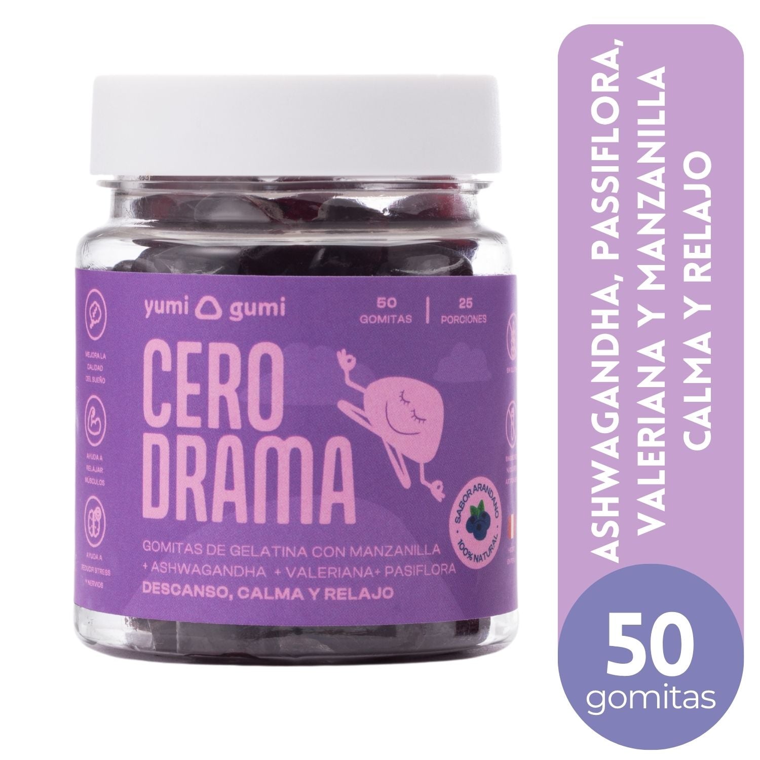 Cero Drama (50 und)| Gomitas sabor arándano