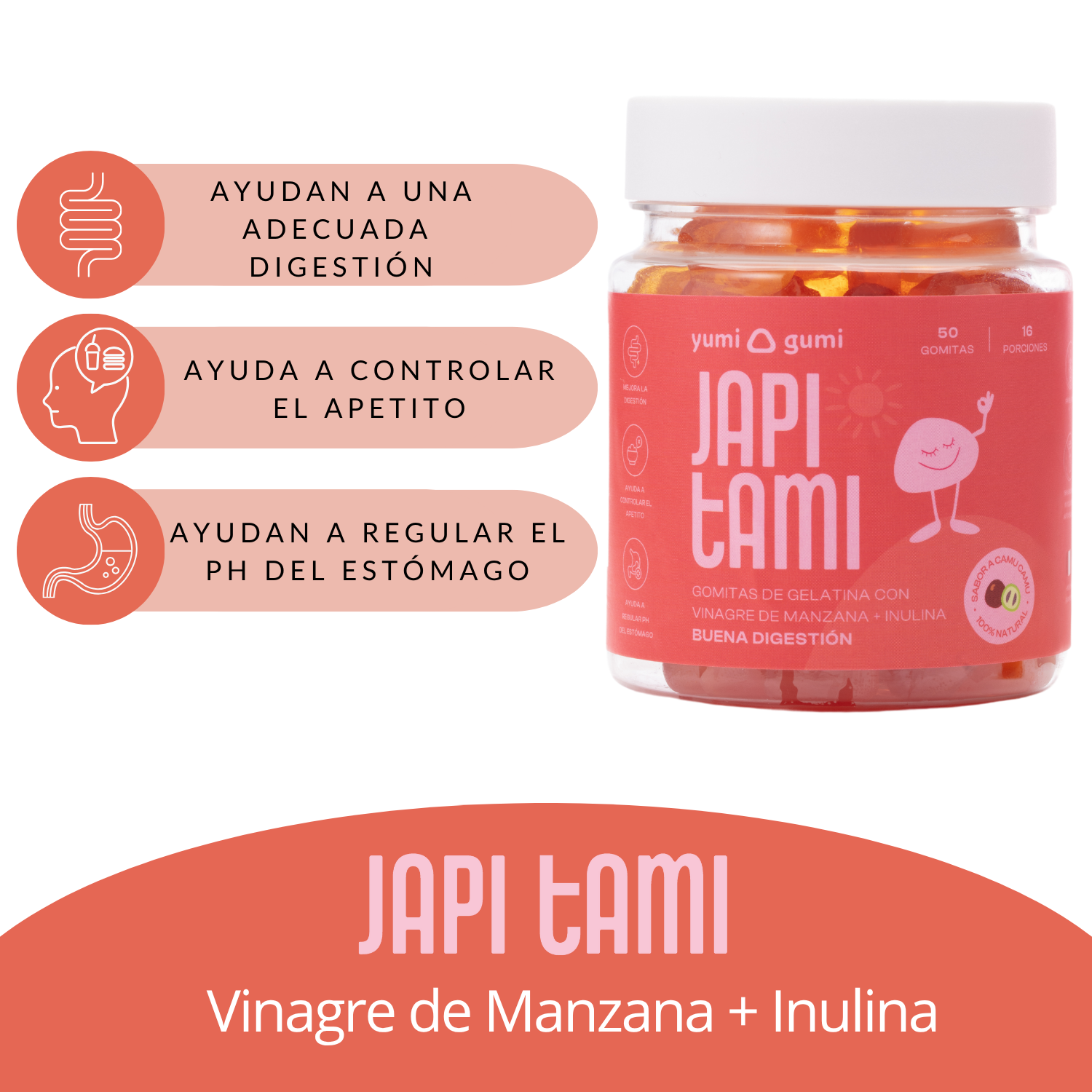 Japi Tami (50 und)| Gomitas sabor camu camu