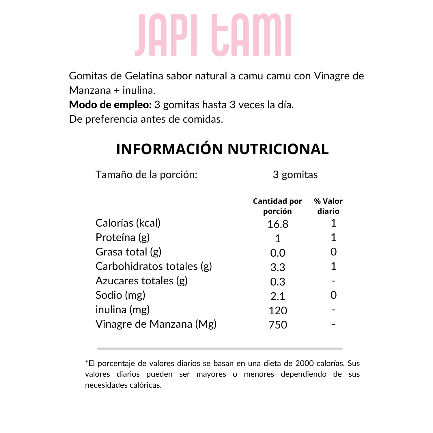 Japi Tami | Gomitas sabor camu camu