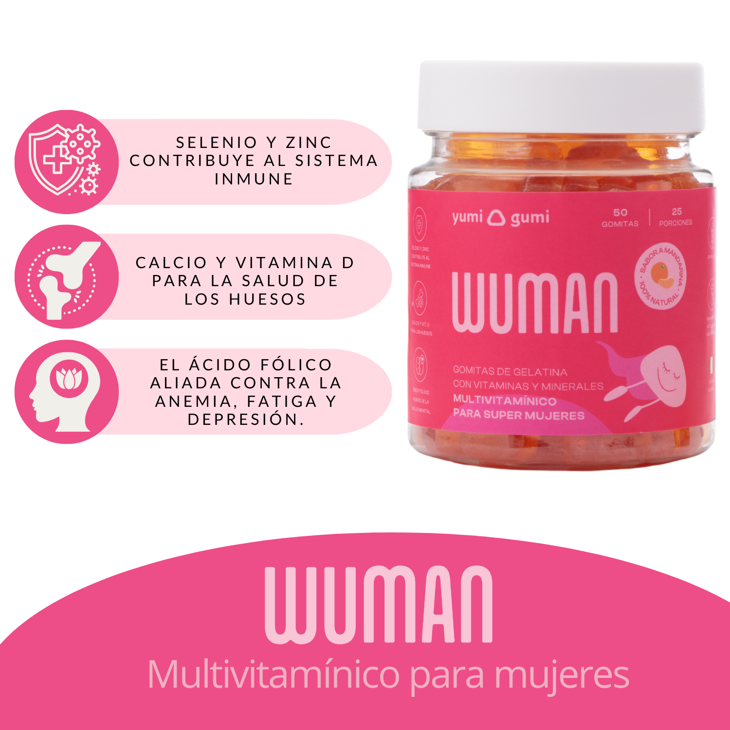 Wuman (50 und) | Gomitas sabor mandarina