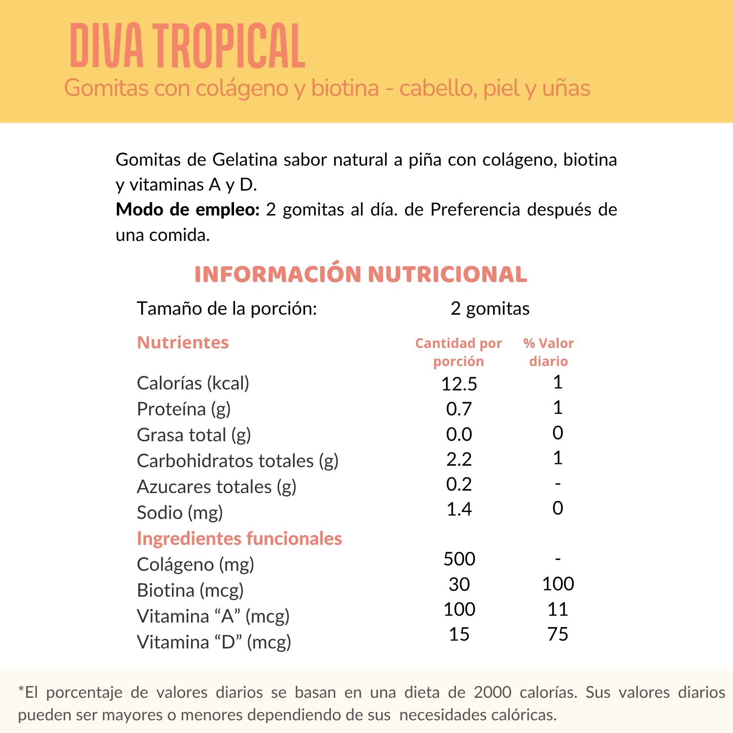 Diva Tropical | Gomitas sabor piña