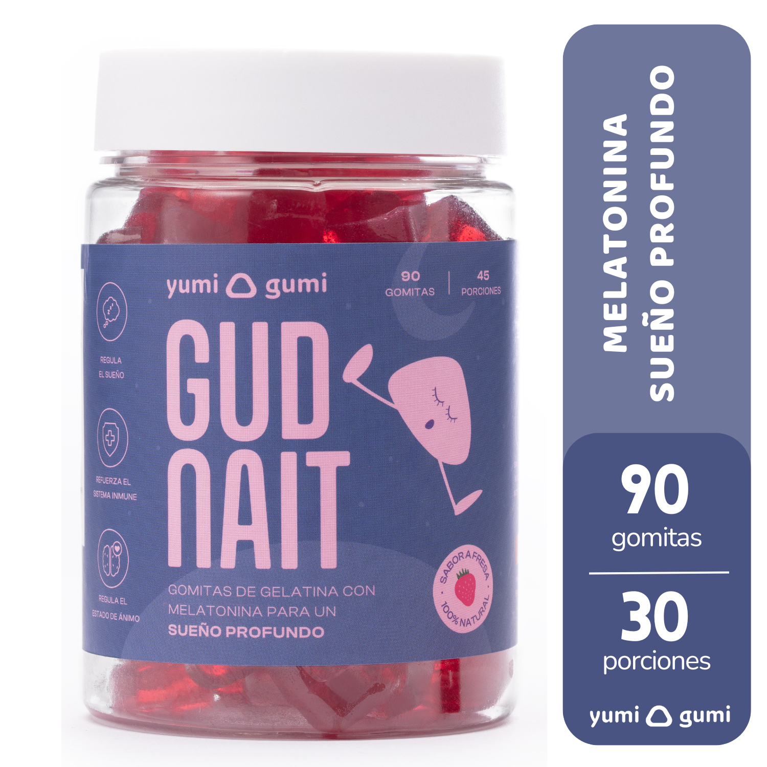 Gud Nait (90 UND) | Gomitas sabor fresa