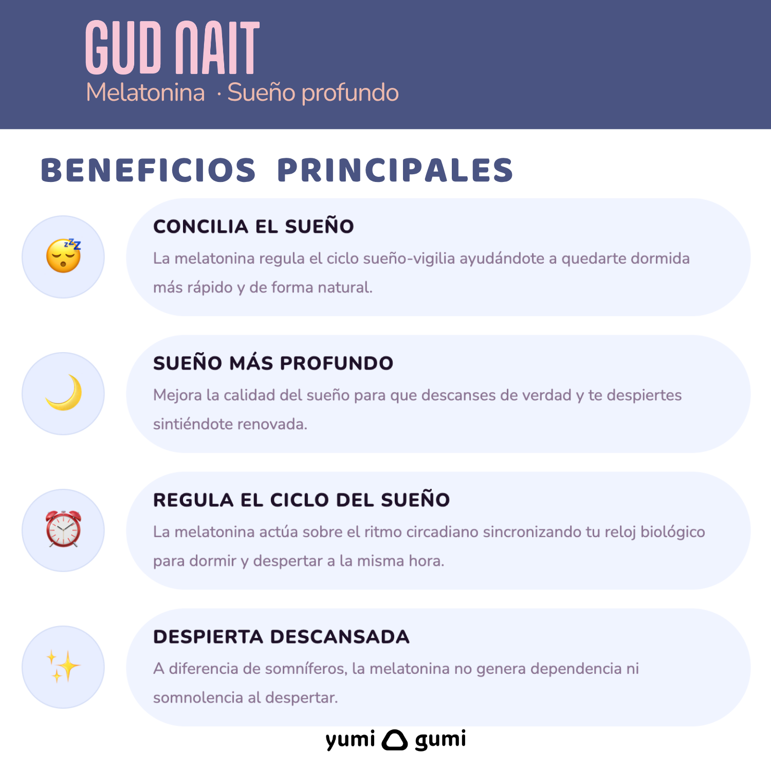 Gud Nait (90 UND) | Gomitas sabor fresa