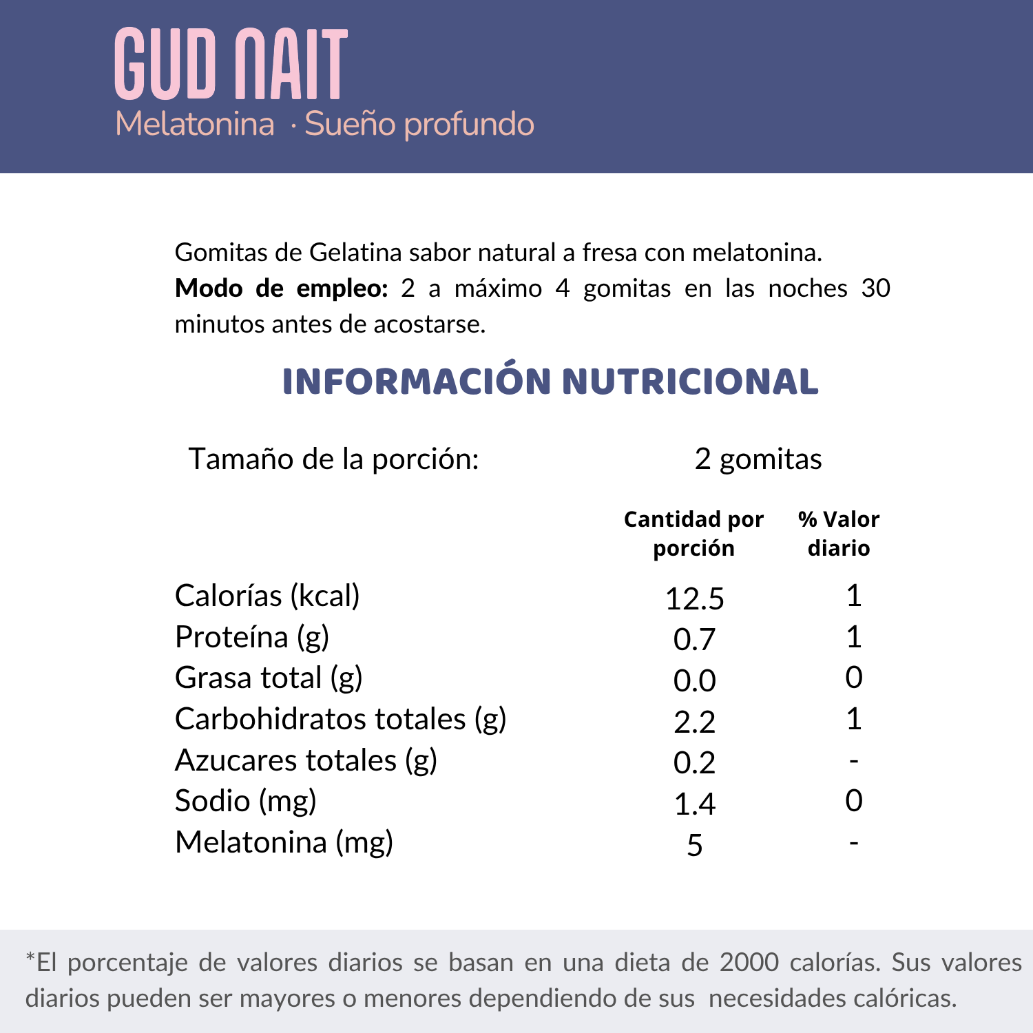 Gud Nait (90 UND) | Gomitas sabor fresa